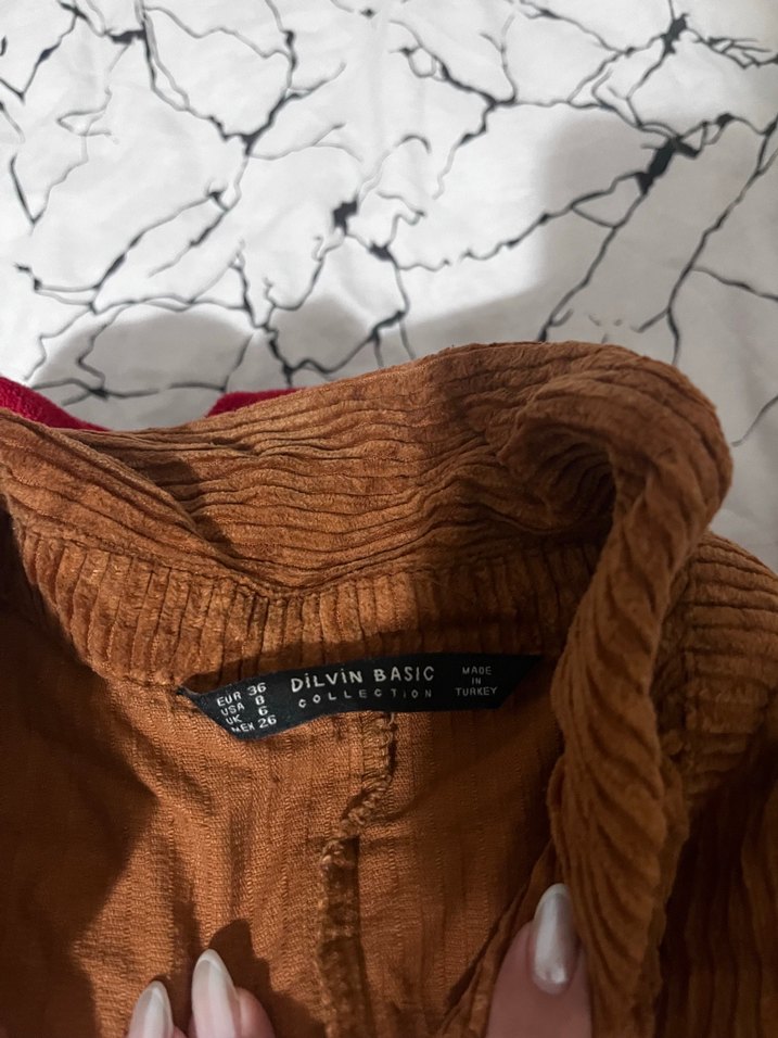 Kuşaklı Kahverengi Ceket - Görsel 5