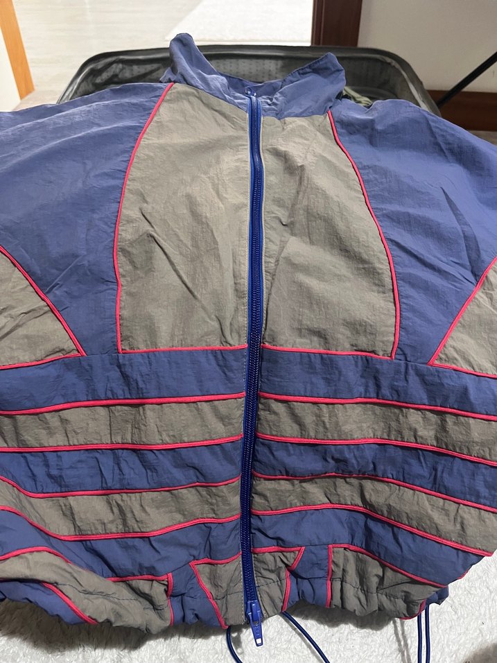 Fermuarlı mavi  yağmurluk ceket - Görsel 3