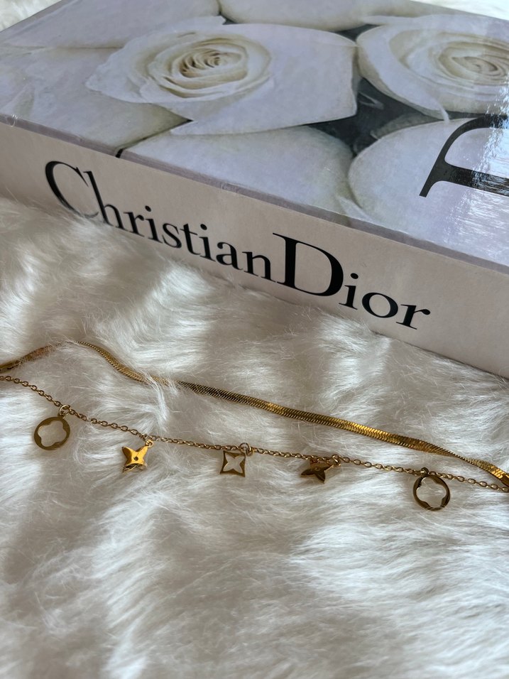 Zincir Detaylı Parlak Altın Bileklik - Görsel 2