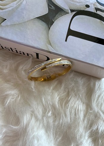 Parlak Altın Taşlı Desenli Bileklik - Görsel 4