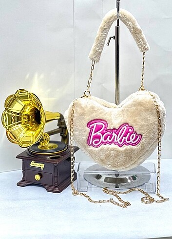  Beden Barbie baskılı peluş çanta 