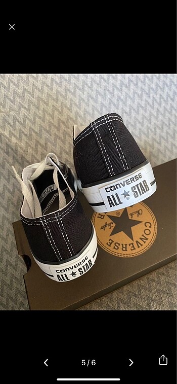38 Beden siyah Renk Unisex converse