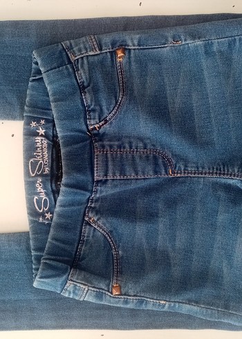 LC Waikiki Kız Çocuk Mavi Elastik Bel Denim Pantolon