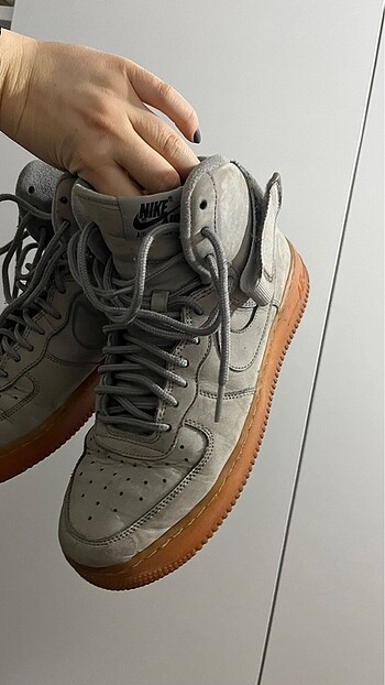 39 Beden gri Renk Nike Airforce High Gri Spor Ayakkabı Unisex
