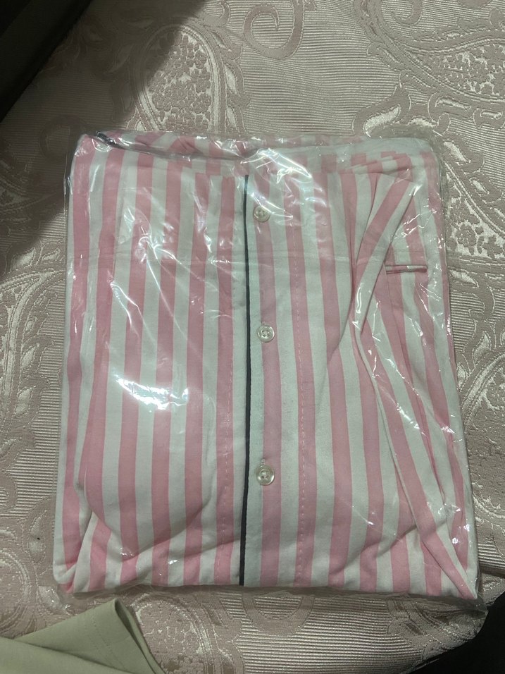 Pembe Çizgili Uzun Kollu Kadın Pijama Takımı - Görsel 2