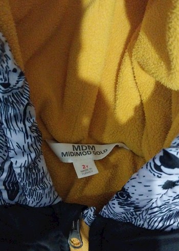 Kapüşonlu, Baskılı, Gri Erkek Çocuk Mont - Görsel 4