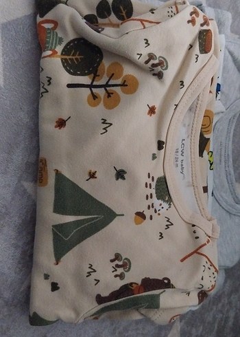 Baskılı Beyaz Bebek Zıbın 3'lü - Görsel 4