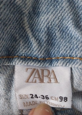 Kız Çocuk Mavi Denim Askılı Tulum - Görsel 3