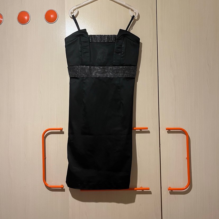 Siyah taşlı mini abiye - Görsel 2