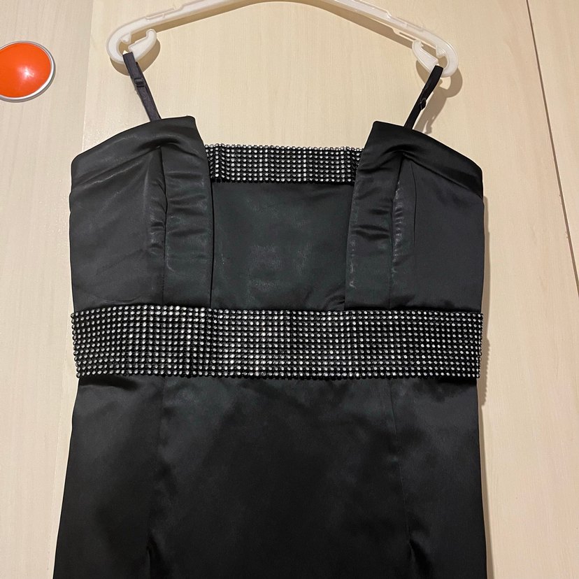 Siyah taşlı mini abiye - Görsel 4