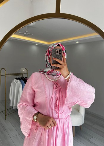 Pembe Uzun Kollu Bohem Takım