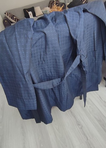 Lacivert Erkek Sabahlık - Görsel 5