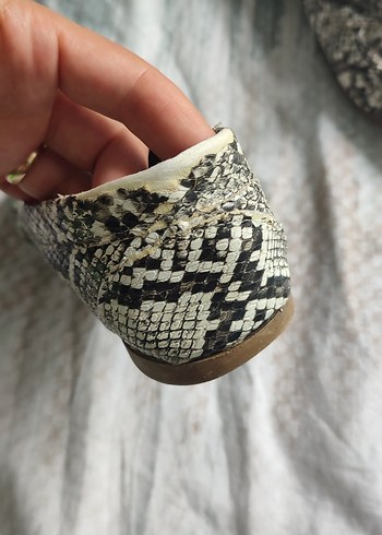 Yılan Derisi Desenli Kadın Babet - Görsel 5