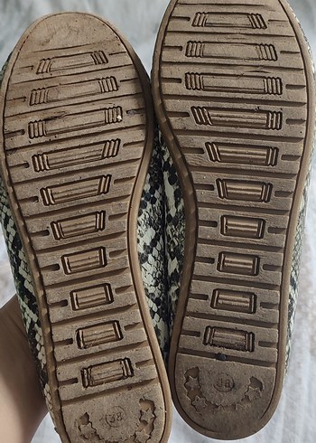 Yılan Derisi Desenli Kadın Babet - Görsel 8