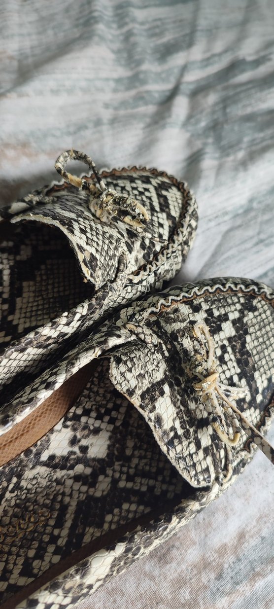 Yılan Derisi Desenli Kadın Babet - Görsel 2