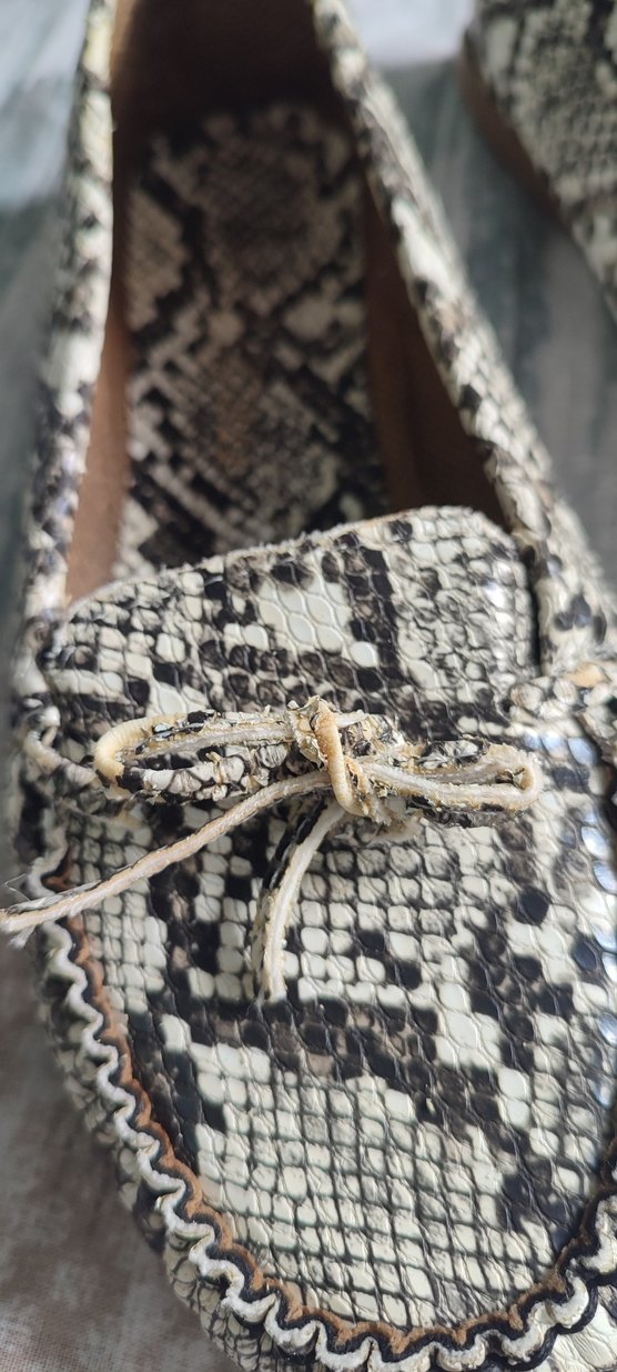 Yılan Derisi Desenli Kadın Babet - Görsel 3