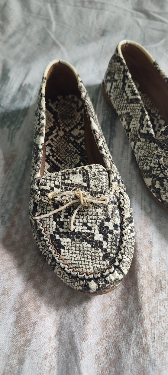 Yılan Derisi Desenli Kadın Babet - Görsel 4