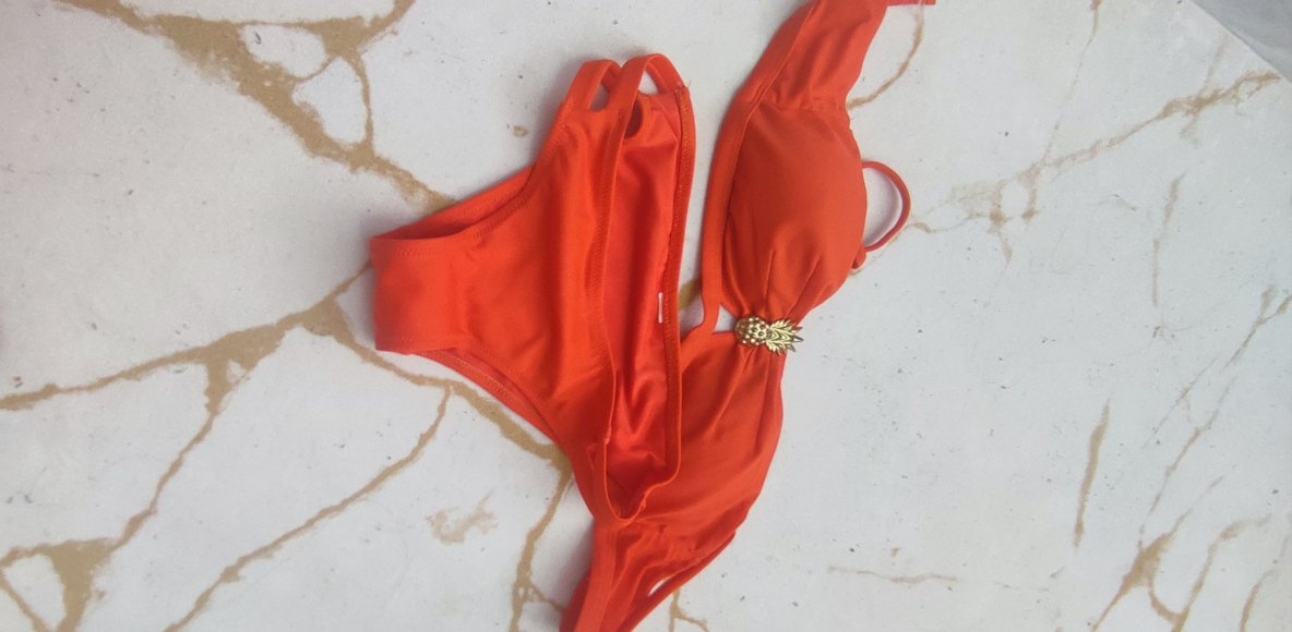 Turuncu Strappy Bikini Takımı - Görsel 4