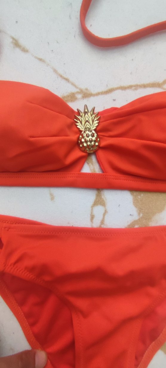 Turuncu Strappy Bikini Takımı - Görsel 2