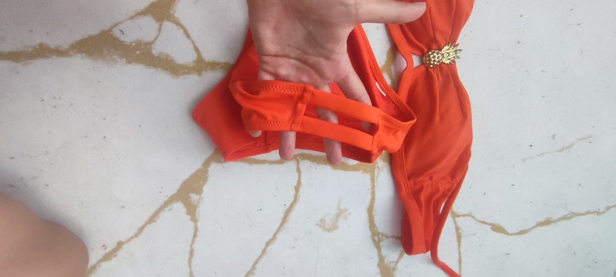 Turuncu Strappy Bikini Takımı - Görsel 3