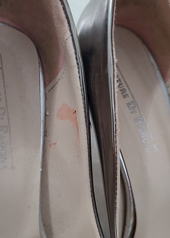 Parlak Metal Topuklu Stiletto - Görsel 6