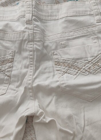 Kadın beyaz şort - Görsel 5