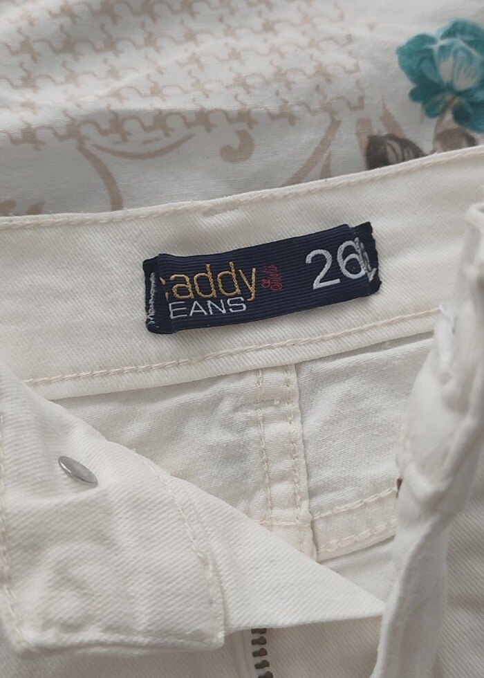 Kadın beyaz jean etek - Görsel 5