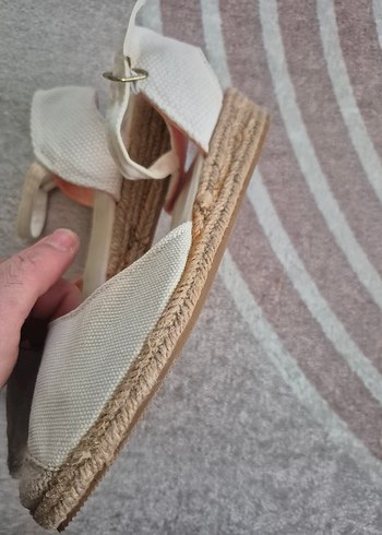 Bej Kadın Keten Dolgu Topuk Espadril - Görsel 7