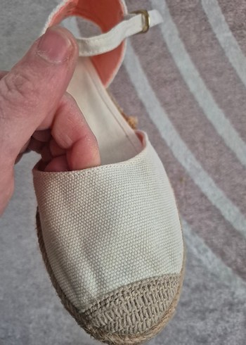 Bej Kadın Keten Dolgu Topuk Espadril - Görsel 10