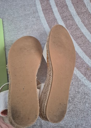 Bej Kadın Keten Dolgu Topuk Espadril - Görsel 5