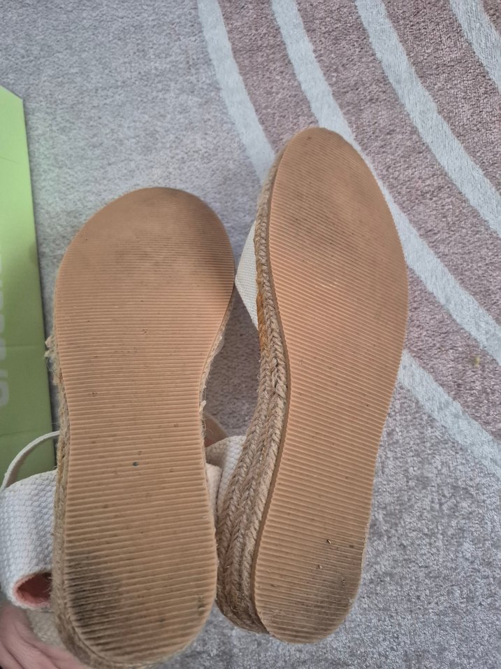 Bej Kadın Keten Dolgu Topuk Espadril - Görsel 5