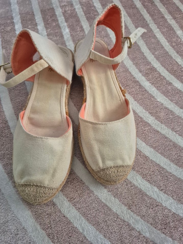 Bej Kadın Keten Dolgu Topuk Espadril - Görsel 2