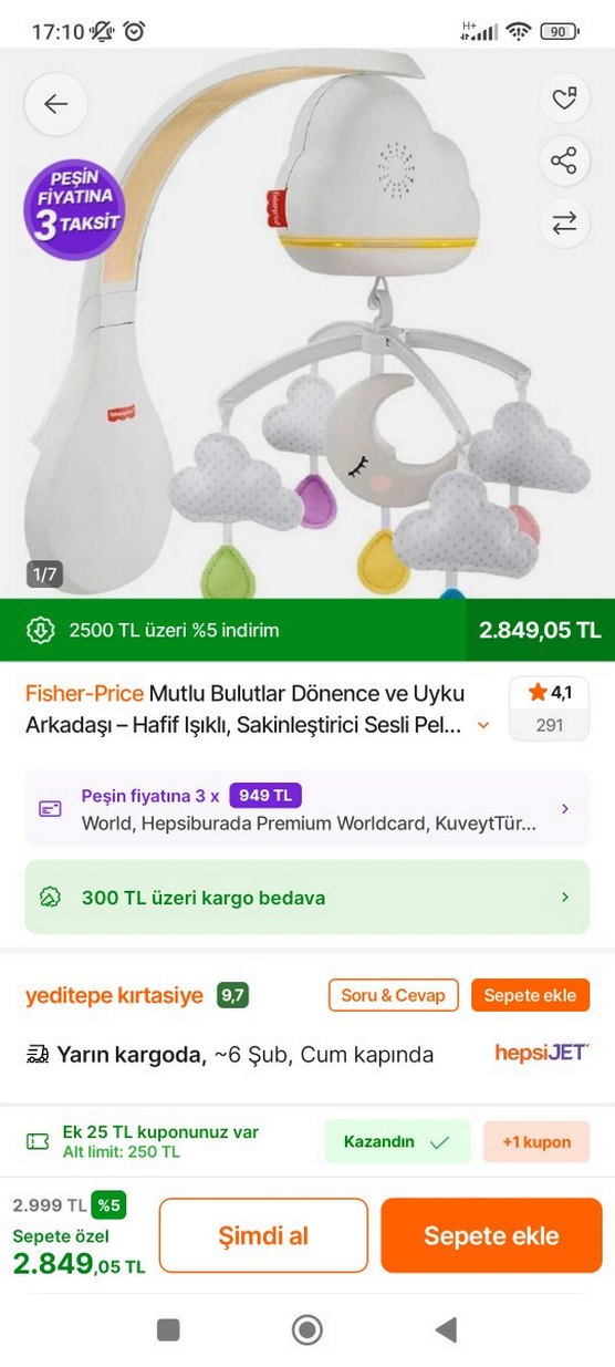 Bebek Beşiği Müzikli Dönen Oyuncak - Görsel 4