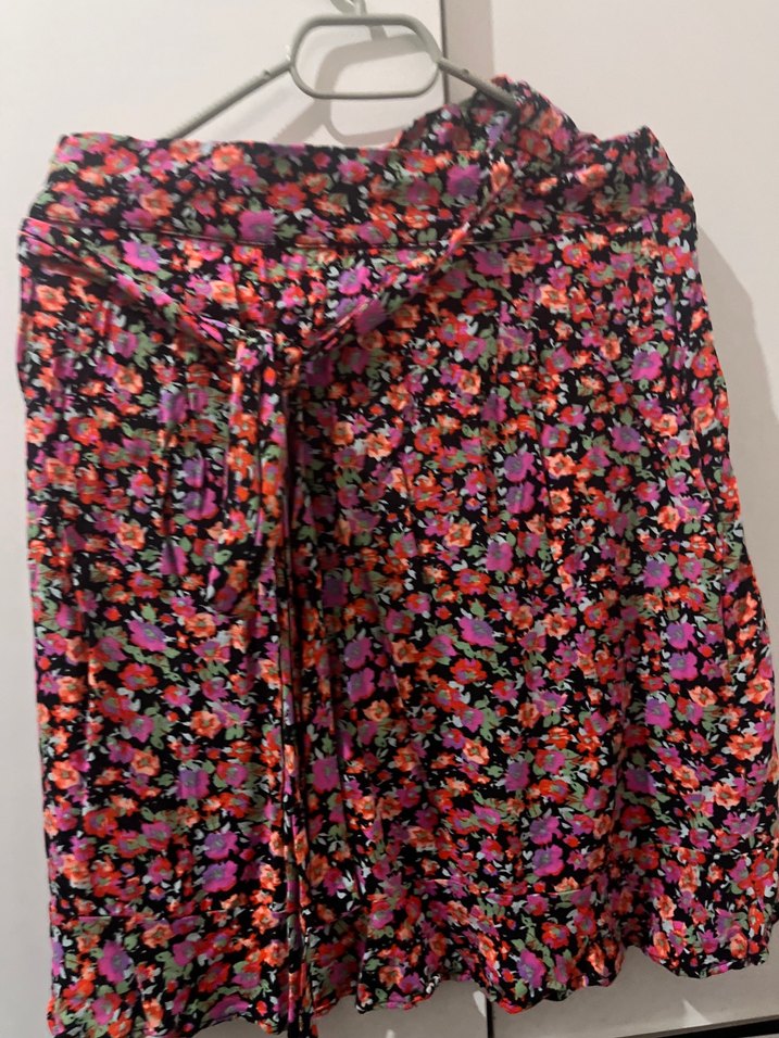 Çiçek Desenli Bohem Midi Etek - Görsel 3