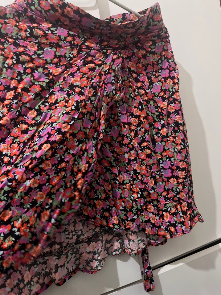 Çiçek Desenli Bohem Midi Etek - Görsel 4