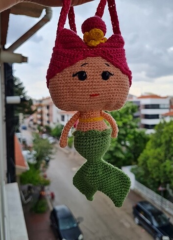 Amigurumi deniz kizi canta