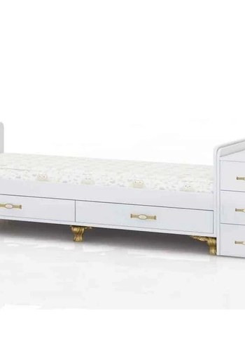 Beyaz Bebek Beşiği ve Saklama Ünitesi - Görsel 2