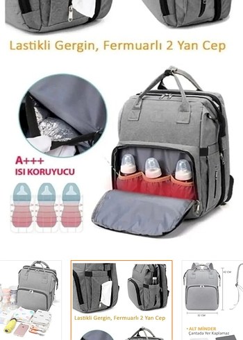 Gri Desenli Bebek Sırt Çantası - Görsel 3