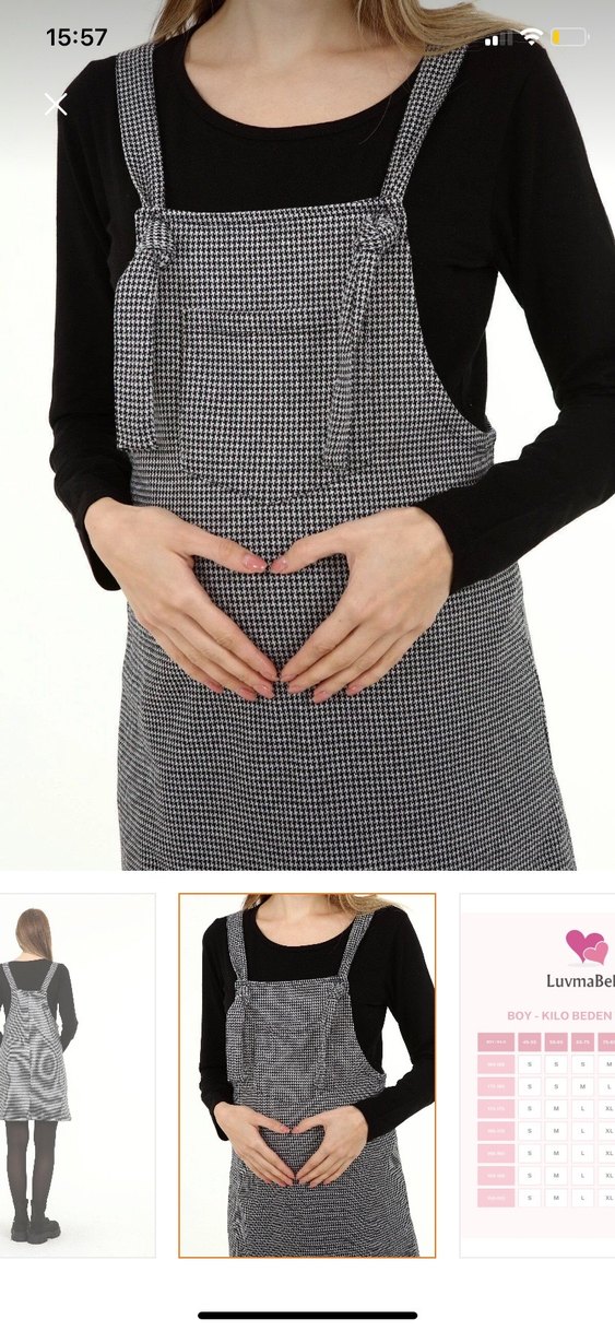 Zebra Desenli Gri Midi Hamile Eteği - Görsel 4