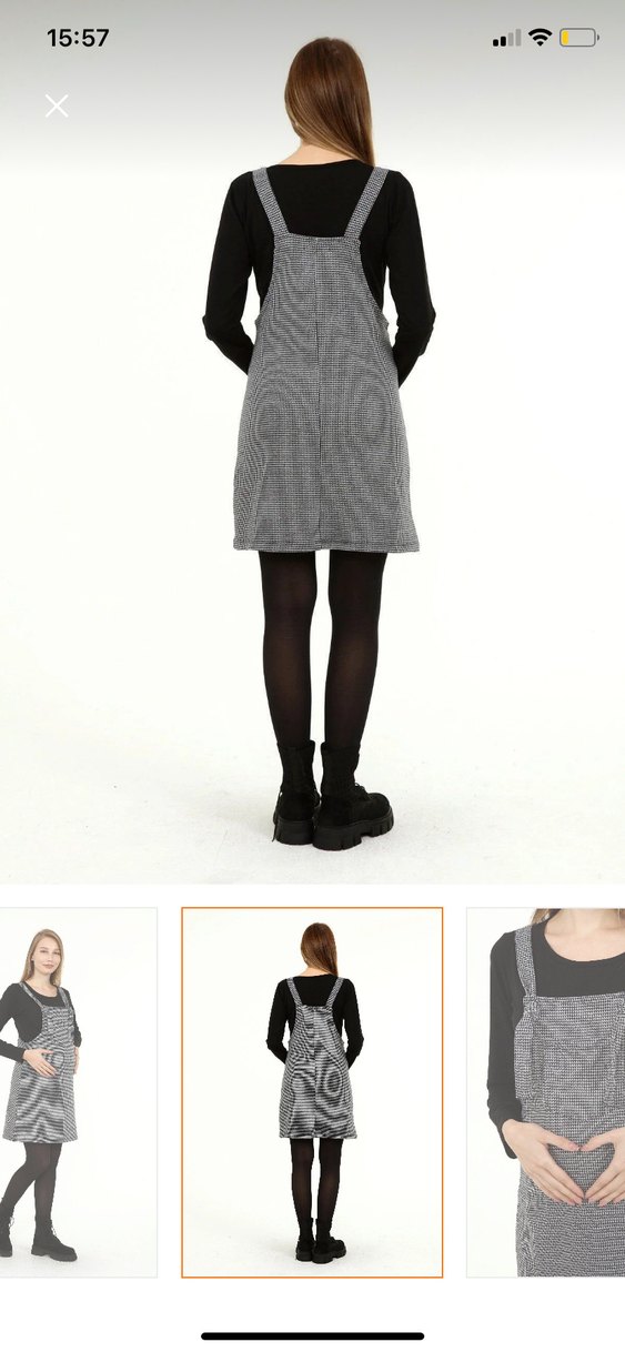 Zebra Desenli Gri Midi Hamile Eteği - Görsel 3