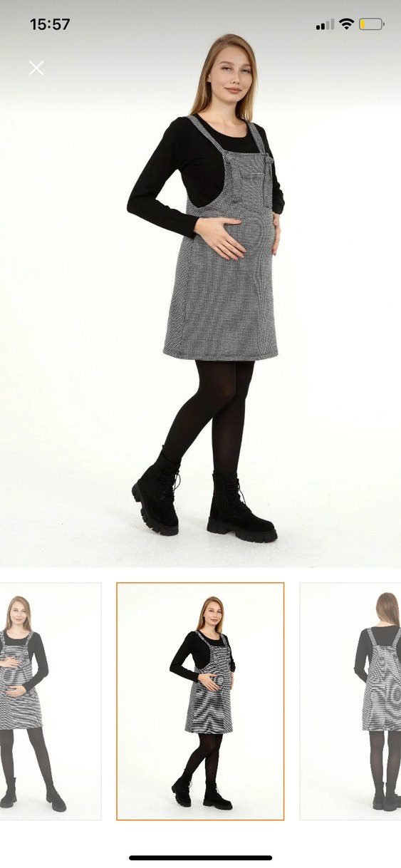 Zebra Desenli Gri Midi Hamile Eteği - Görsel 2