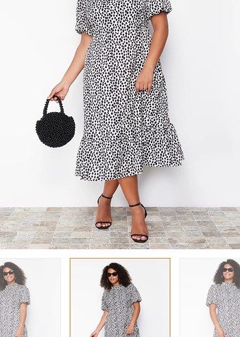 Gri Zebra Desenli Volanlı Midi Eteği - Görsel 3