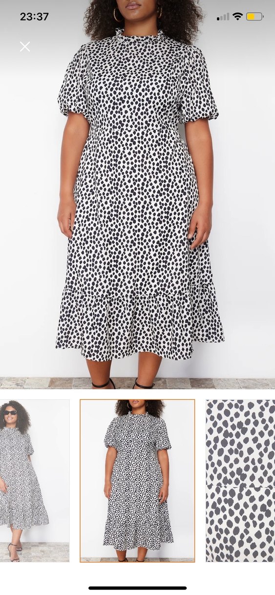 Gri Zebra Desenli Volanlı Midi Eteği - Görsel 5