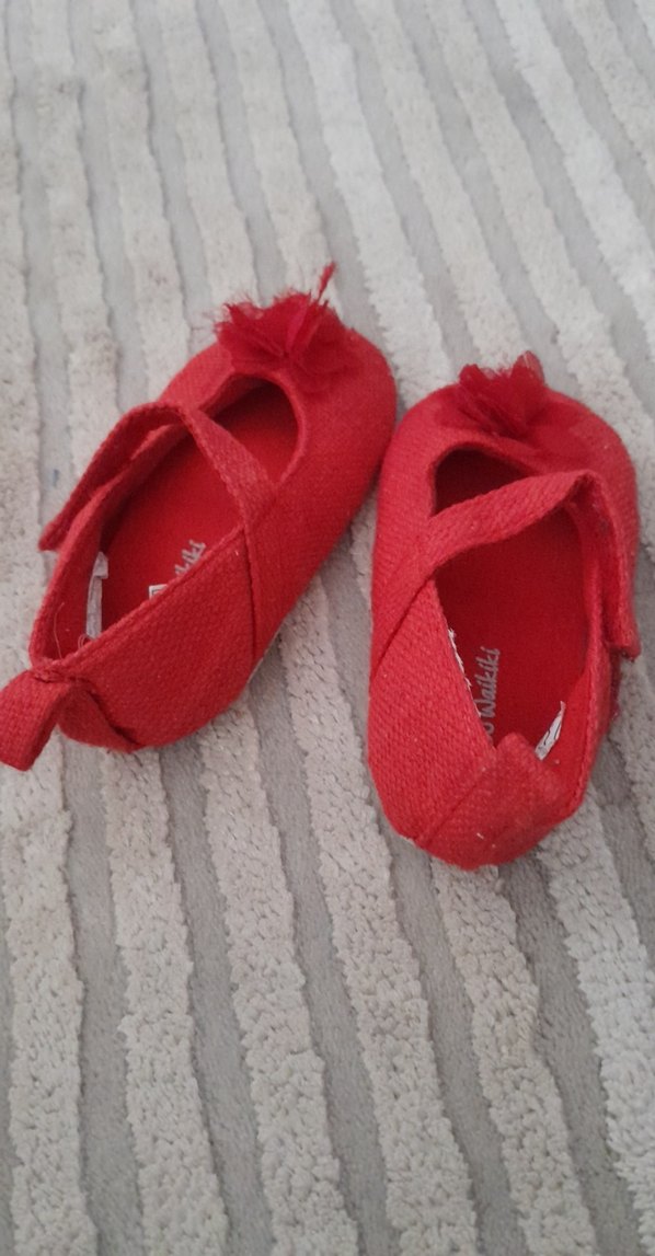 Kız Çocuk Kırmızı Fırfırlı Babet Ayakkabı - Görsel 3