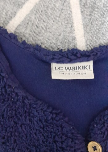 Mavi Kürklü Kız Çocuk Yelek - Görsel 2