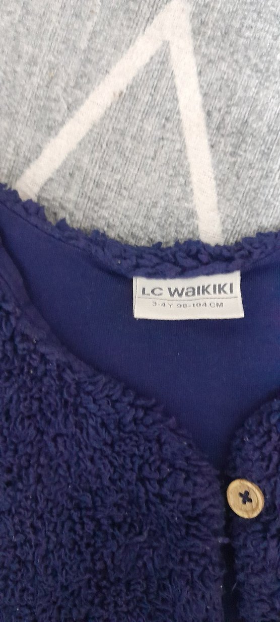 Mavi Kürklü Kız Çocuk Yelek - Görsel 2