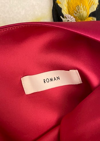 Pembe Straplez Midi Abiye Elbise Roman 36beden - Görsel 4