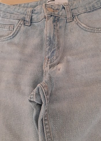 Bershka parıltılı simli pantolon - Görsel 5