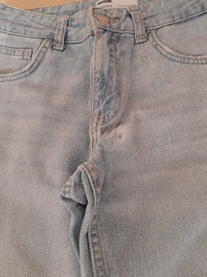 Bershka parıltılı simli pantolon - Görsel 5