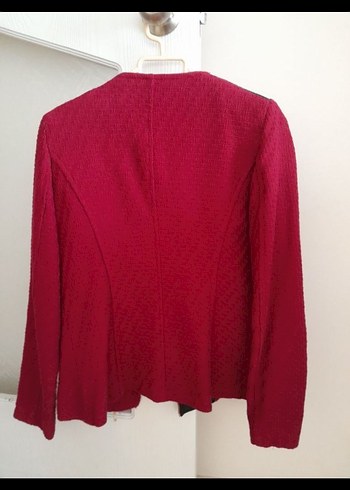 Kırmızı Fermuarlı Kadın Ceket - Görsel 4